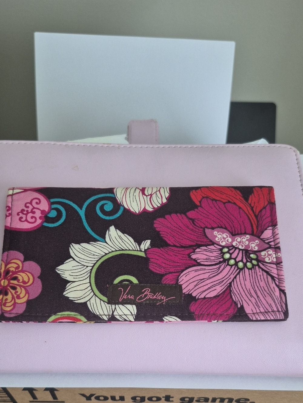 Vera Bradley Floral Checkbook Cover - Pink, Magenta & Brown